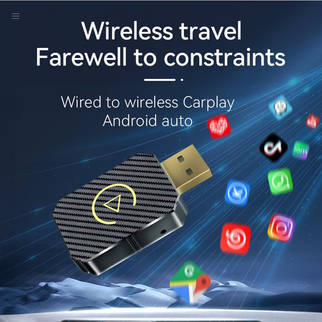 Wireless Adapter For IOS And Android Car Adapter, Wireless Android Car Adapter, Wired To Wireless, Plug And Play, Auto Connect