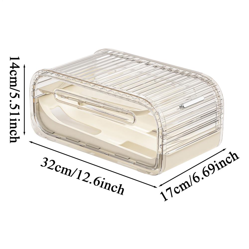 Automatic Rolling Egg Storage Box Egg Holder For Fridge 2-Tier Automatic Rolling With Sliding Lid Egg Holder Countertop Storage