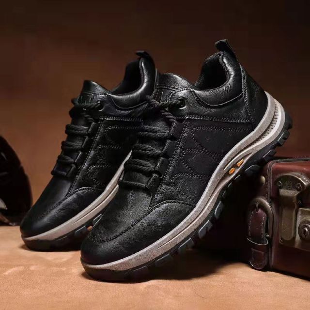 Herbst Herren Freizeitschuhe Leder Mode Atmungsaktiv Freizeit Sneaker Bequem Rutschfestes Schuhwerk Zapatos De Hombre Herrenschuhe