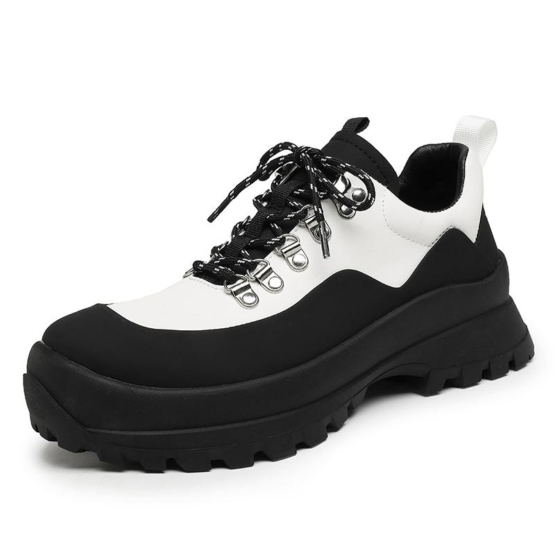 Fashion Quality Black and white casual men's sports shoes Minimalist designer style Daily street walking Handsome young outdoor shoes
