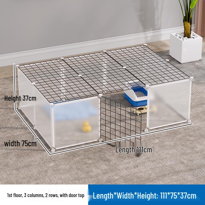 Free Assembly Indoor Pet Fence Barrier: Iron Mesh Anti-Escape Dog Stopper Fence.