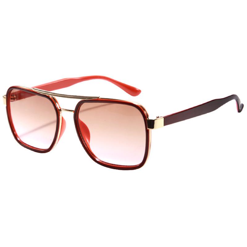 New High-end Square Frame Fashion Double Beam Sunglasses For Men And Women Uv Resistant Versatile Sunglasses M5240