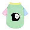 Halloween Cute Ghost Print Pet T‑Shirt Cats & Dogs Soft Cotton Clothes Outfit For Bichon French Bulldog Holiday Party Costume