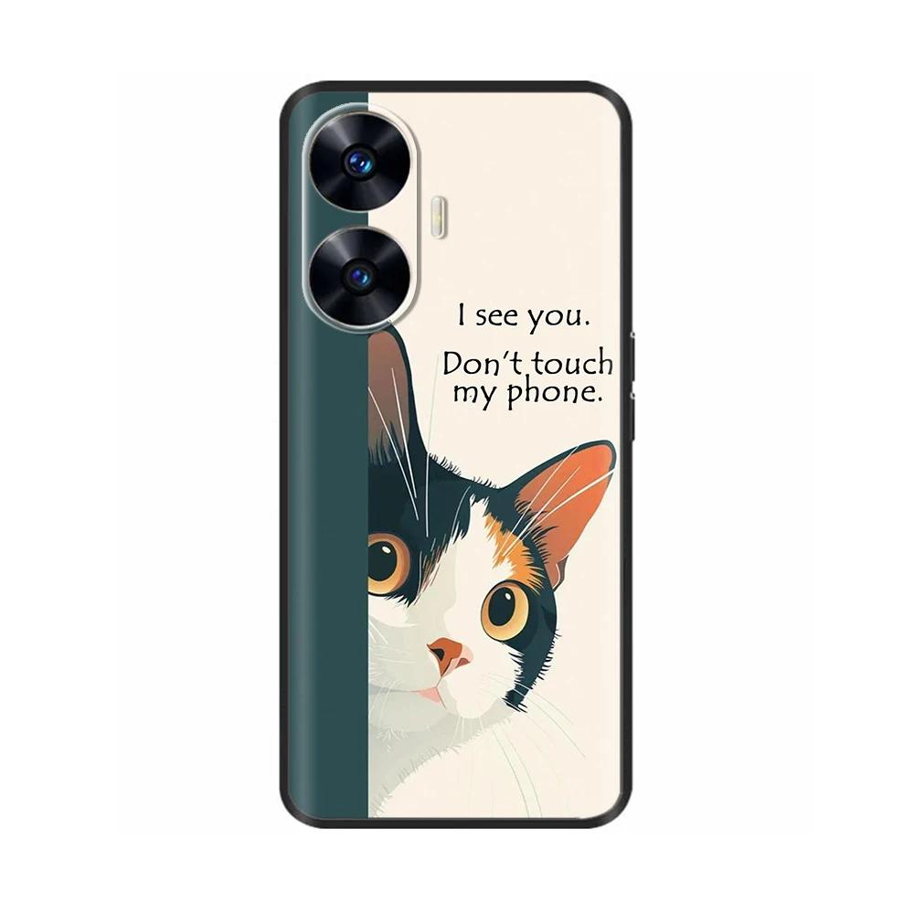 Θήκη Κινητού Για Realme C55 Μόδα Μαλακή Υγρή Σιλικόνη Πλήρης Προστασία Πίσω Κάλυμμα Για Realme Narzo N55 Θήκη C 55 RMX3710 Fundas