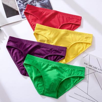 Intimo da Uomo Triangolo Cotone Tinta Unita Adulto Sexy Traspirante Vita Bassa
