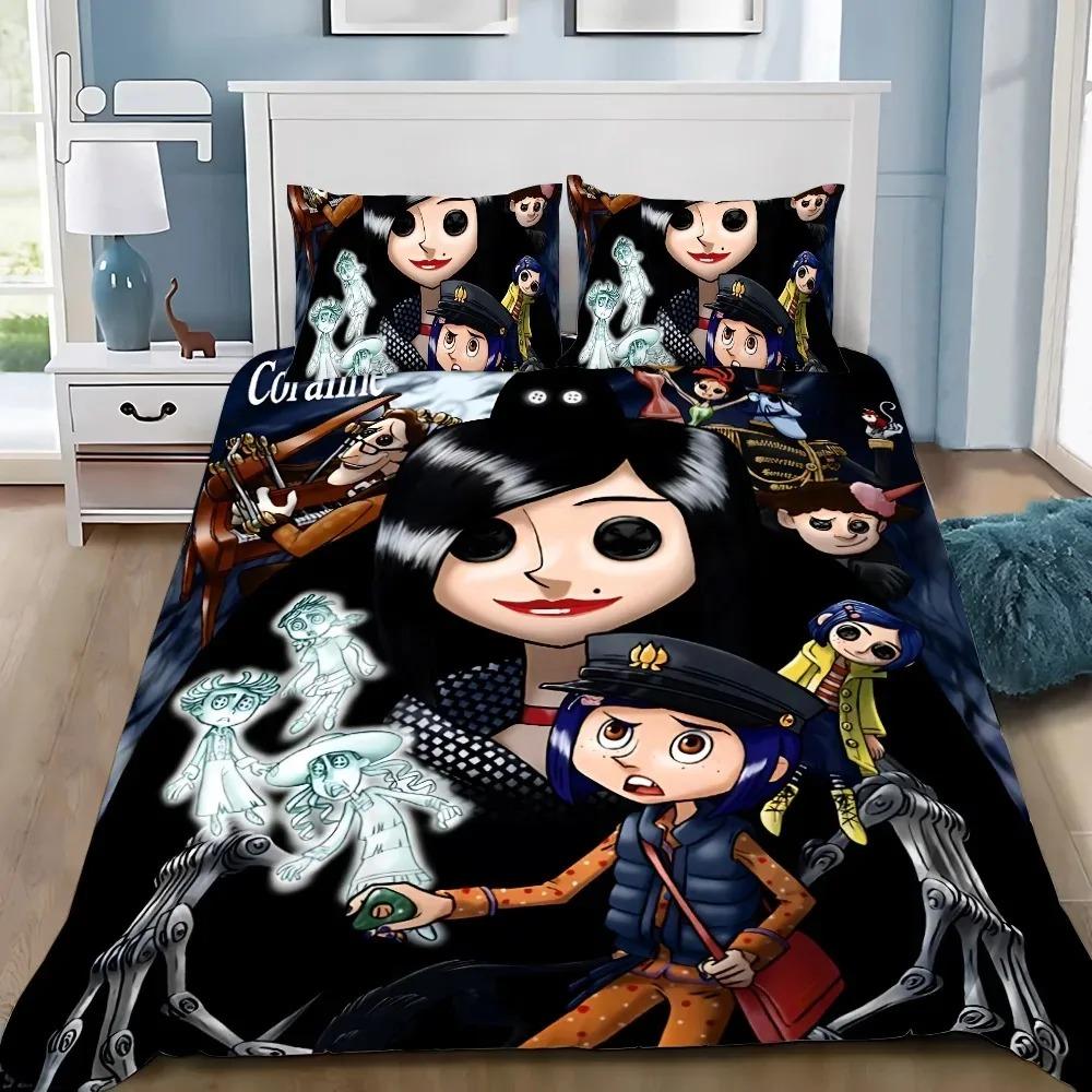 Comforter Bedding Set Horror Film C-Coralines Boy Girl Bedroom Decoration Children Gift Single Double Large Size