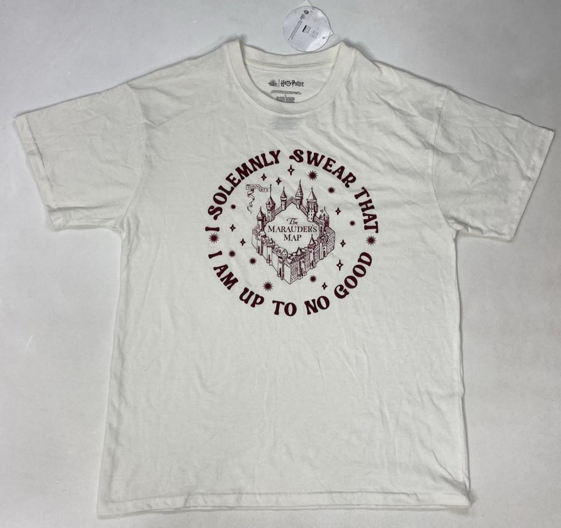 Harry Potter Marauder s Map Graphic T-shirt Men Large White Short Sleeve XXL