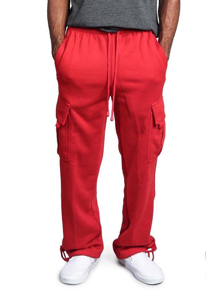 Men's Casual Multi-Pocket Loose Straight Overalls