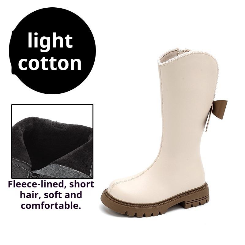 

Детские плюшевые длинные сапоги, принцесса, высокие кожаные сапоги, модные подиумные сапоги 37 белый