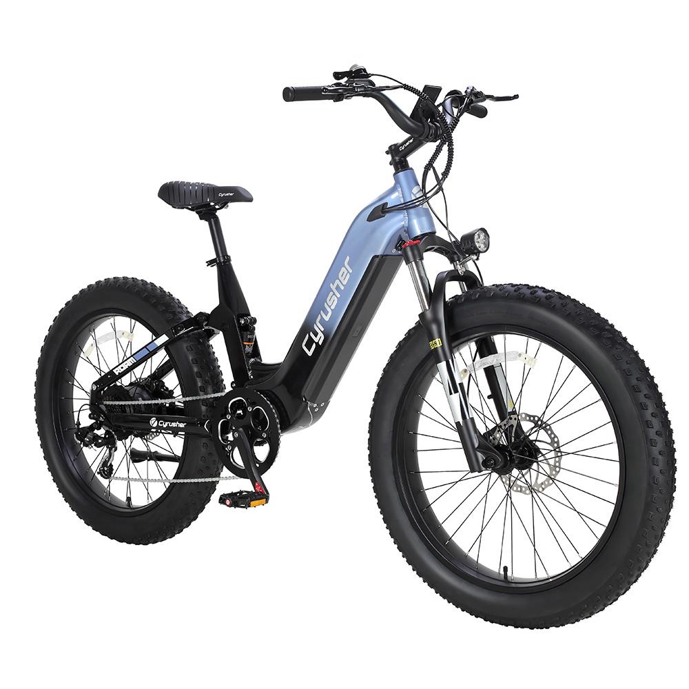 Cyrusher Roam Step-Through eBike – 250W Motor, 52V 15.6Ah Accu blauw