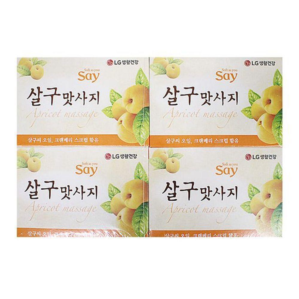 Say MGTLIRXW Apricot Massage Soap 4 Pack Face Wash Soap Bathroom