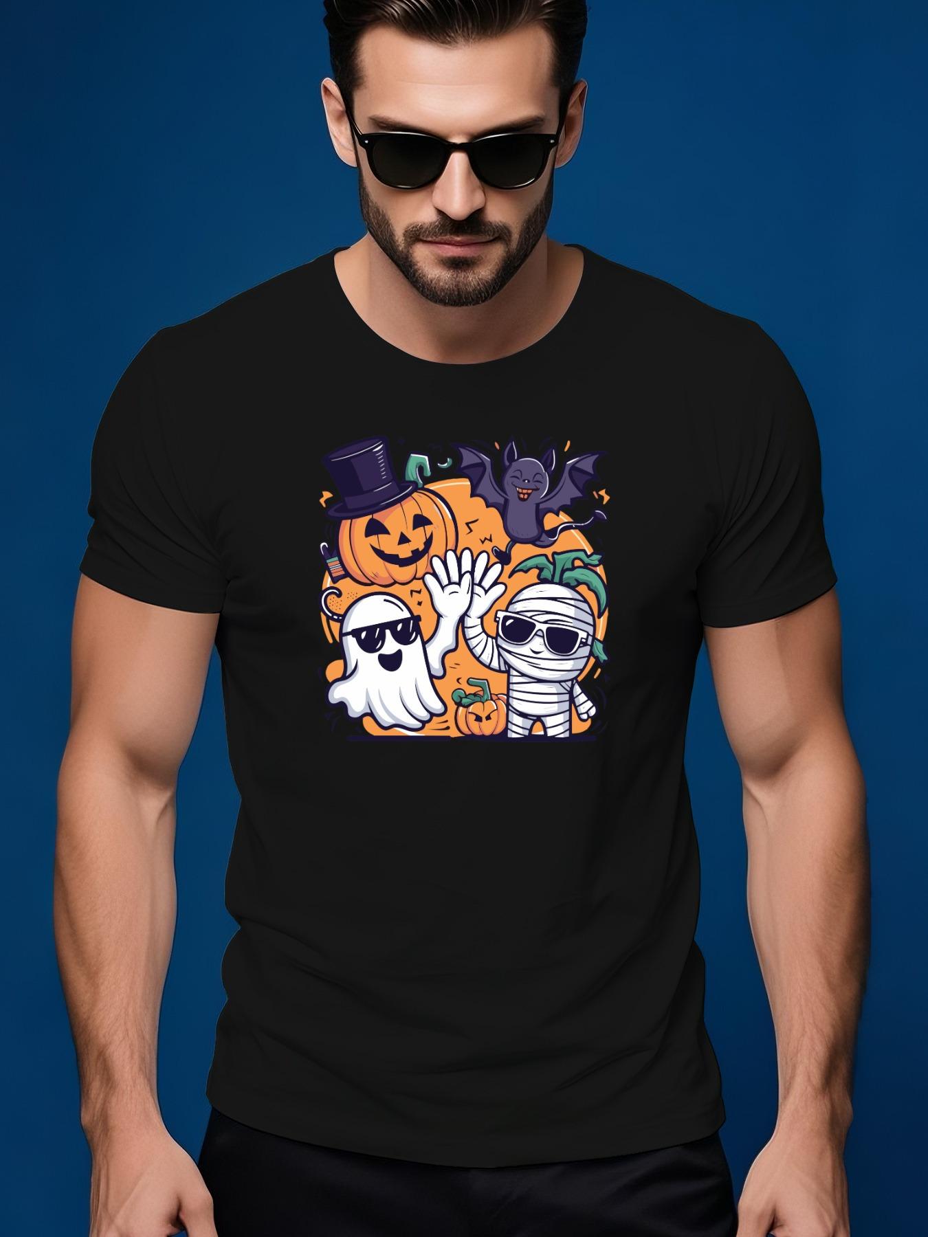 Halloween Graphic Tshirt - Cotton Crew Neck Short Sleeve ... S