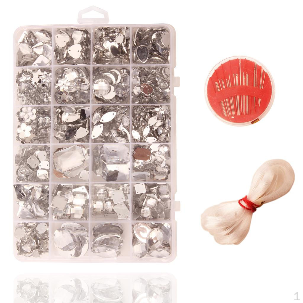 

Рейн для пришивания, 24 вида украшений с разбросанными блестками для детей