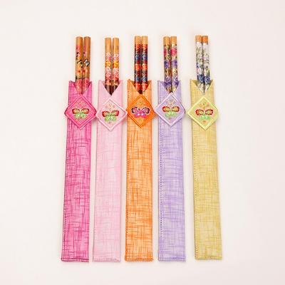 Hayul Workshop 5 Types of Colored Wooden Chopsticks + 5 Types of Chopsticks Set, Mixed Colors, 1 Set, Korean Popular Tableware