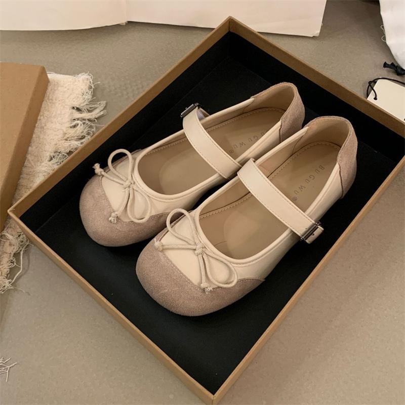 

IPPEUM Туфли Мэри Джейн Женские Балетки с круглым носком Бархатные Балетки Zapatos Mujer 245 бежевый