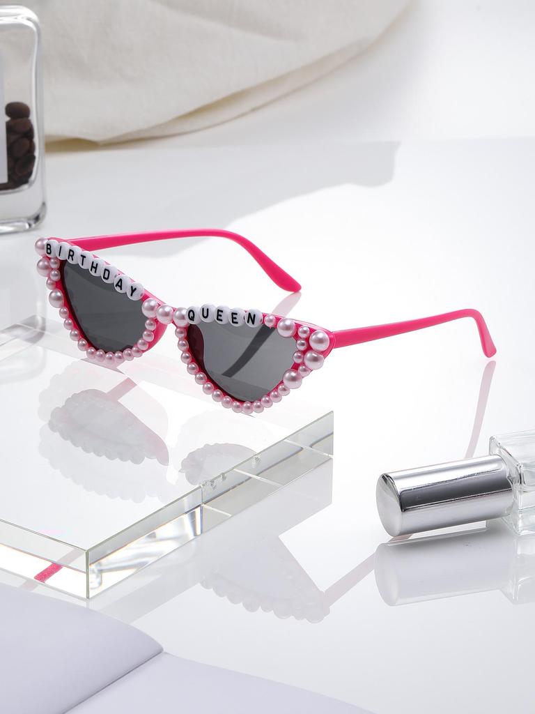 Cross-Border Cat Eye Pearl Letter Party Glasses