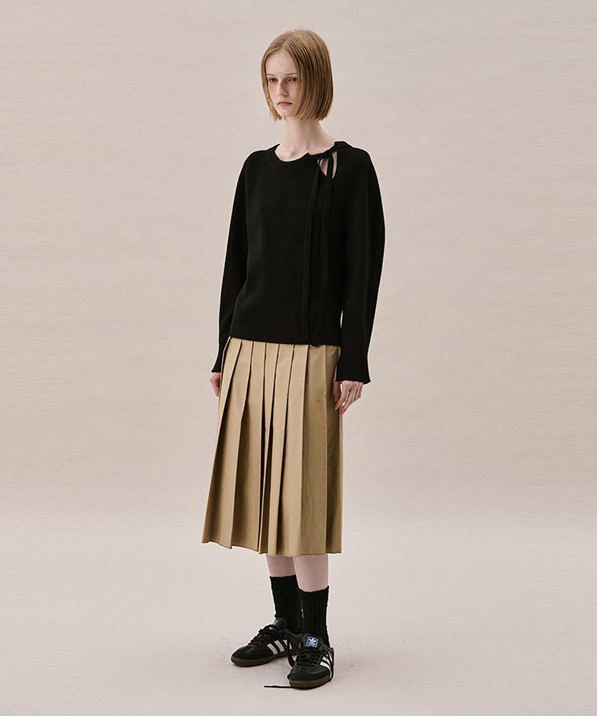 AHWE Tie Ribbed Sweater_Black