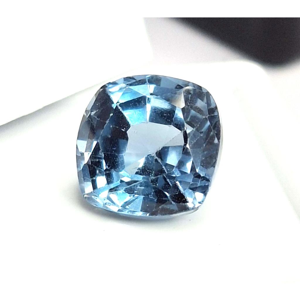 Natural Sky Blue Aquamarine Cushion Cut 6-8 Ct Fabulous Certified Gemstone