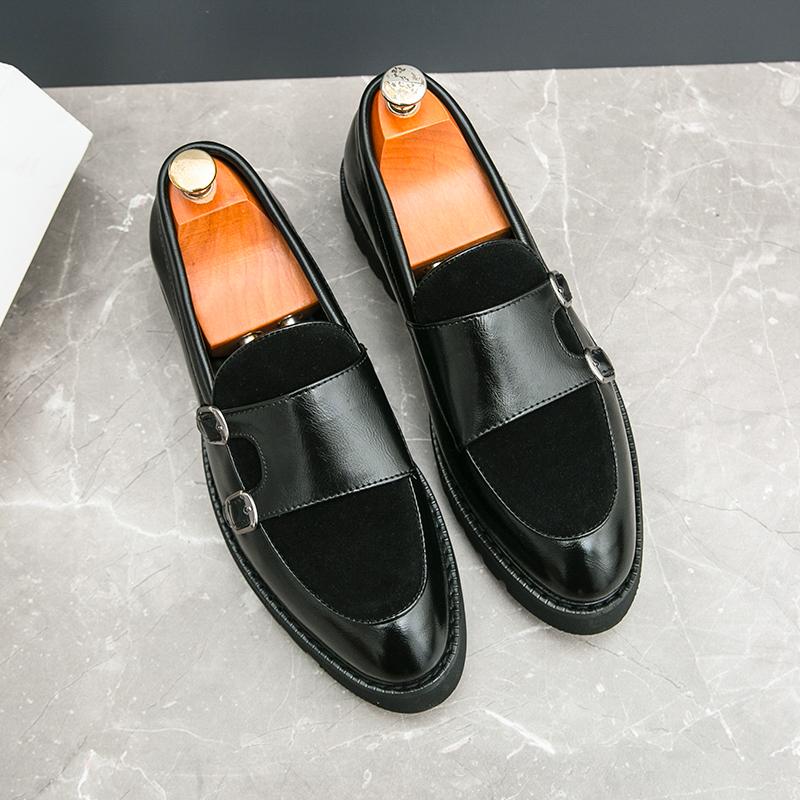 Hot Selling Leather Casual Shoes Spring Autumn Thick Soled Green Trendy Men's Loafers Low Cut Daily Men's Driving Shoes Non Slip