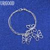 925 Sterling Zilver Vlinder Hanger Slangenhuid Ketting Armband Mode Sieraden