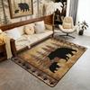 Erosebridal Farmhouse Deer Area Rug 5x7 for Living Room Camo Woodland Hunting Rugs for Bedroom Rustic Cabin Carpet Non Slip Wildlife Animal