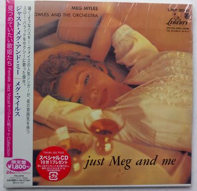 CD MEG MYLES  Just Meg And ME TOCJ9729 LIBERTY 2012 Japan ObiJazz Used