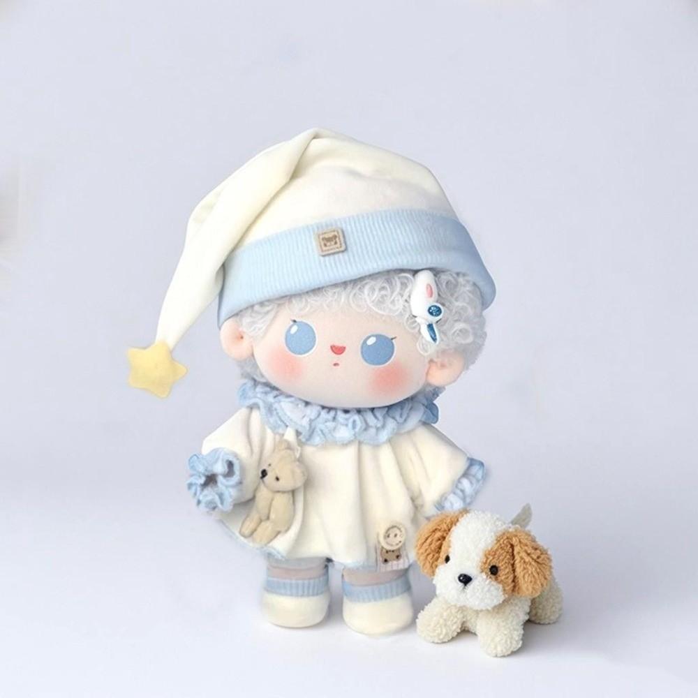 Cute Pajama Set Top Underwear Hat Shoes Doll Accessories 20cm Cotton Doll Clothes  Brithday Gift