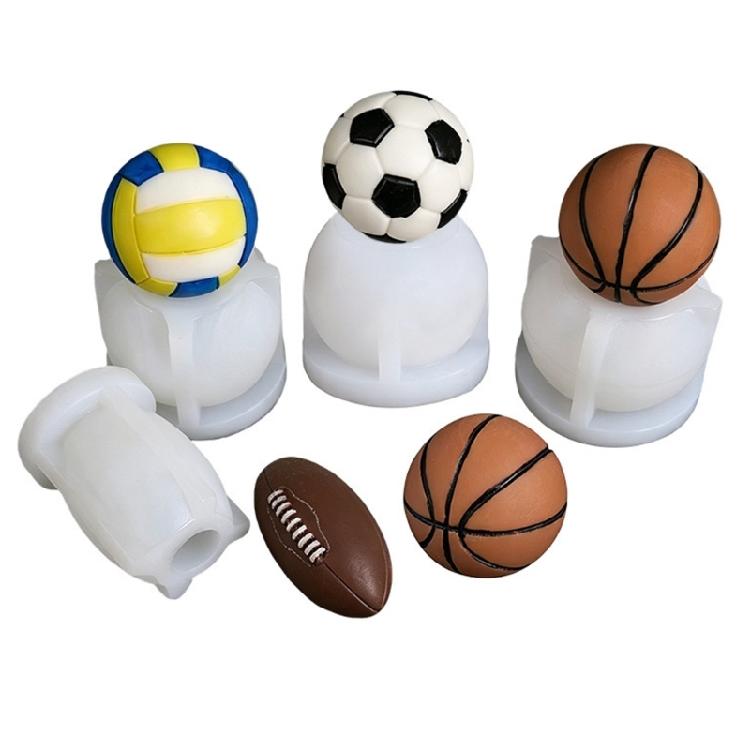Sportball Design Silikonkerzenform für Projekte und Heimdekoration