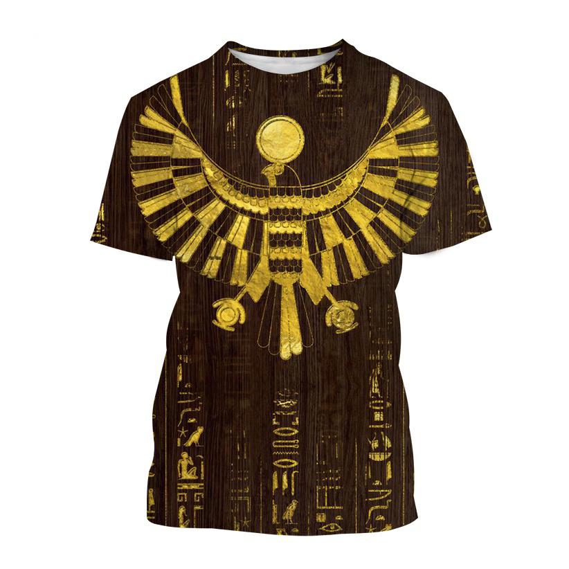 T-Shirts der altägyptischen Kunst Gott Auge Ägyptens 3D-Druck Herren Damen Neu Kurzarm T-Shirt Harajuku Y2k Oberteile Tees Kinderkleidung