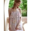 2024 Summer Thin Cool Feeling Floral Sexy Suspender Skirt Plus size Pure Desire Style Pajamas Can Be Worn outside Nightdress Women