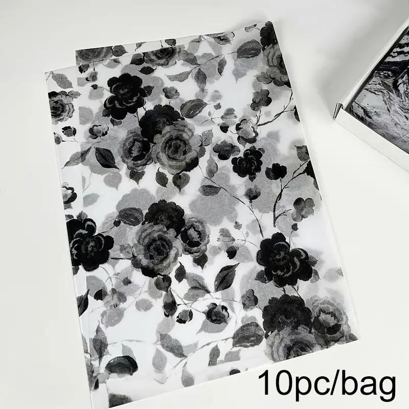 10PC Floral Pattern Wrapping Tissue Paper Gift Bags Filler Gift Wrapping Paper Party Presents 50x35cm