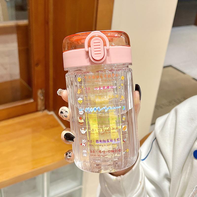 

520Ml Space Cup Simple Modern Tea Drain Cup Direct Drink Student Portable Outdoor розовый