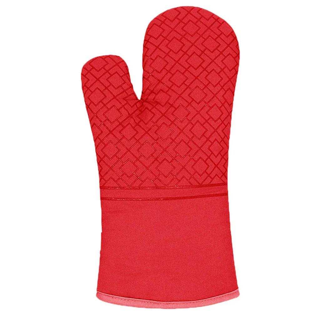 High Heat Resistant 500 Degree Non - slip Oven Mitts Microwave Gloves Baking Potholders Hot Grip Kitchen Utensils Cookware Parts