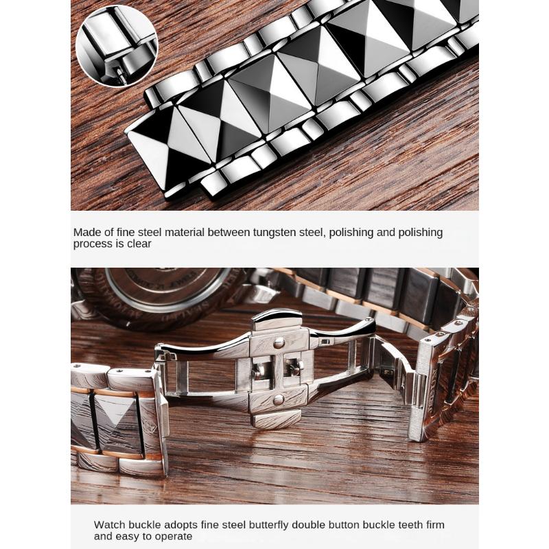 JINSHIDUN Nuovo Orologio da Uomo Business e Tempo Libero Orologio Meccanico Automatico Completo Doppio Calendario Impermeabile Orologio di Alta Gamma