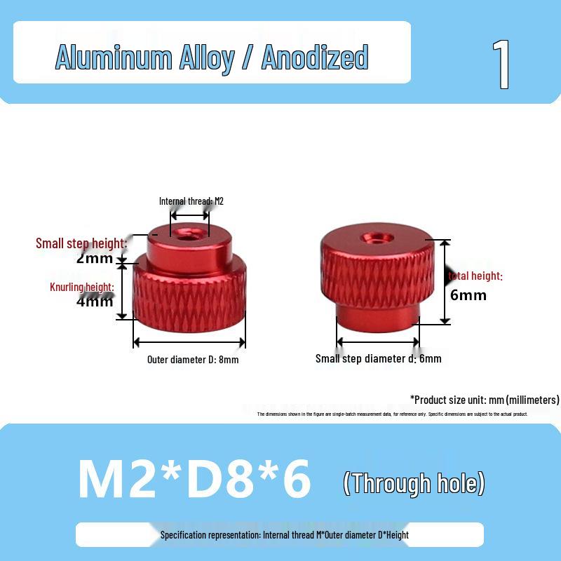 National Standard Aluminum Knurled Hand-Twist Nut M3-M10