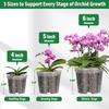 12 Pcs Plastic Orchid Pots With Holes, 4, 5, 6 Inch Clear Orchid Pots For Repotting With Saucers Drainage And Plant Stakes, Large Small Breathable