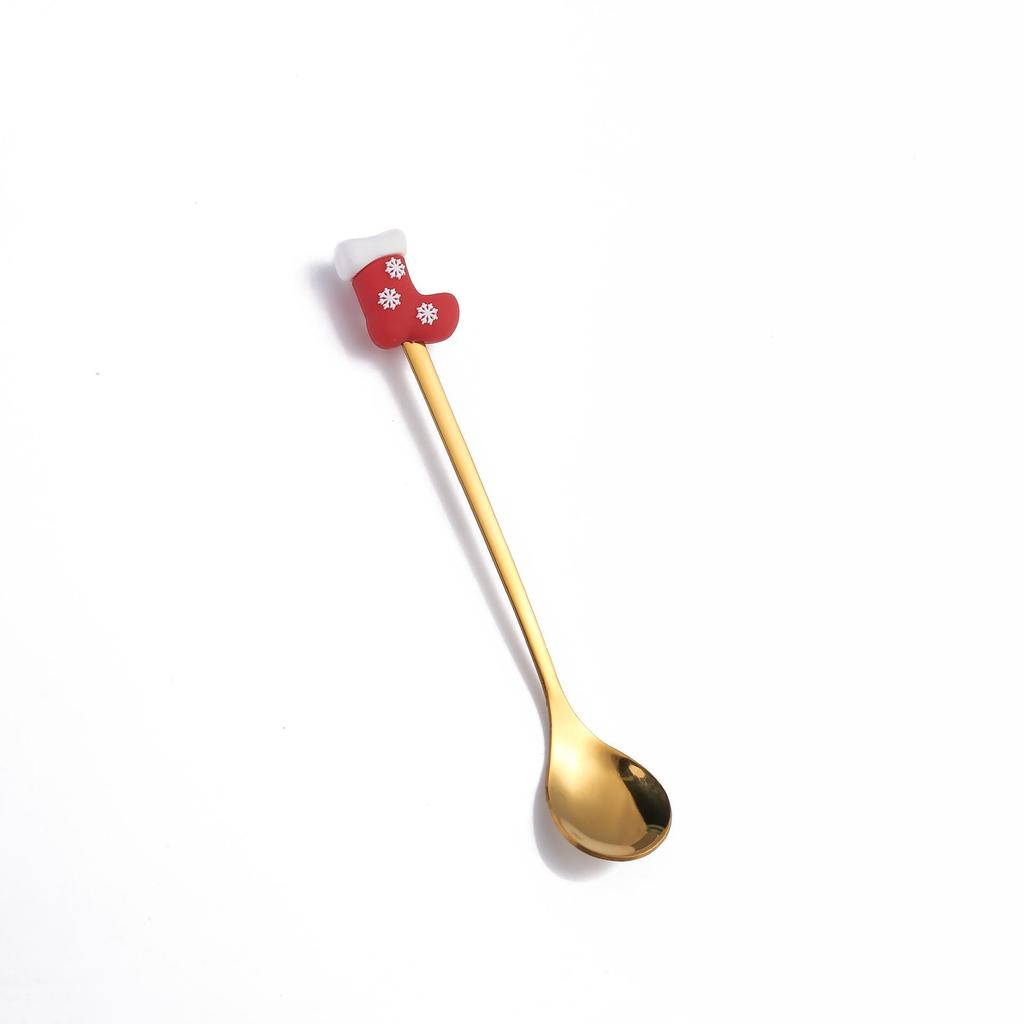 Christmas Cartoon Snowman Spoon & Fork Set - Cute Dessert Cutlery Gift