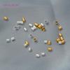 100/200pcs 18K Gold Plated Brass 2mm Tube Crimp End Beads Stopper Spacer Beads For DIY Bracelet Jewelry Making Accessories