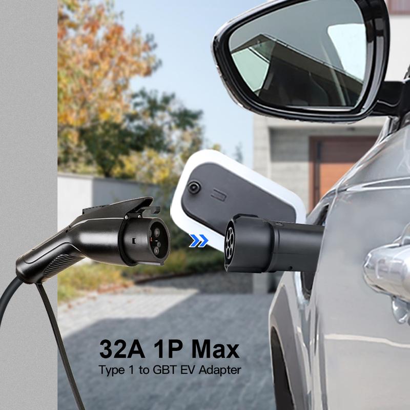 Kolanky EV Charger Adapter Type 1 SAE J1772 To GBT 32A 7.2KW Charging For Electric Vehicle Hybrid Cars
