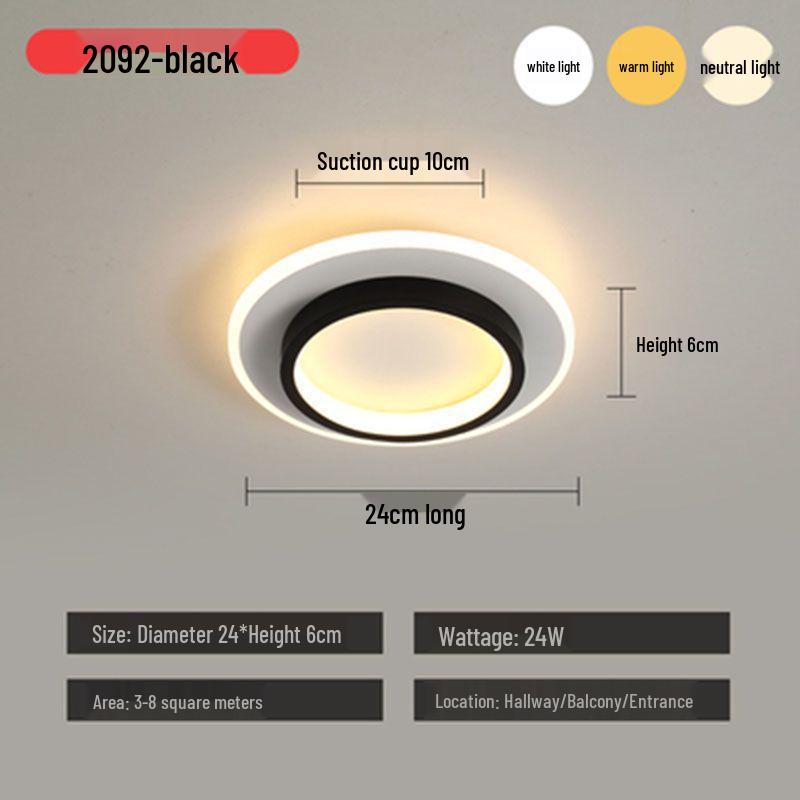 

Скандинавский минималистичный потолочный светильник для фойе, коридора, прихожей, балкона и спальни Three-color lighting