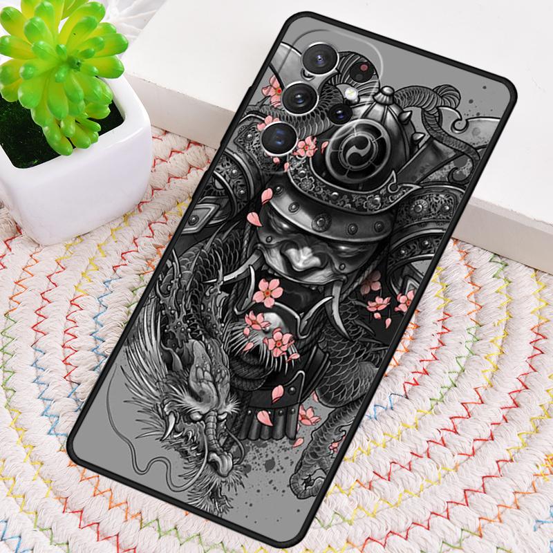 Samurai Mask Warrior Helmet Phone Case For Samsung Galaxy Note 10 Pro S26 S25 S24 S23 S22 Ultra Plus S21 FE S20 Shockproof Cover
