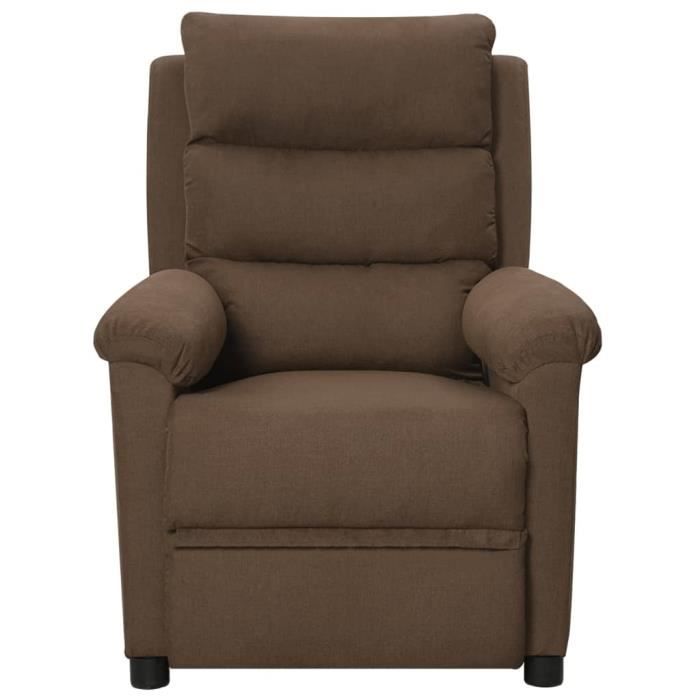 VidaXL Fauteuil inclinable Marron Tissu 342343