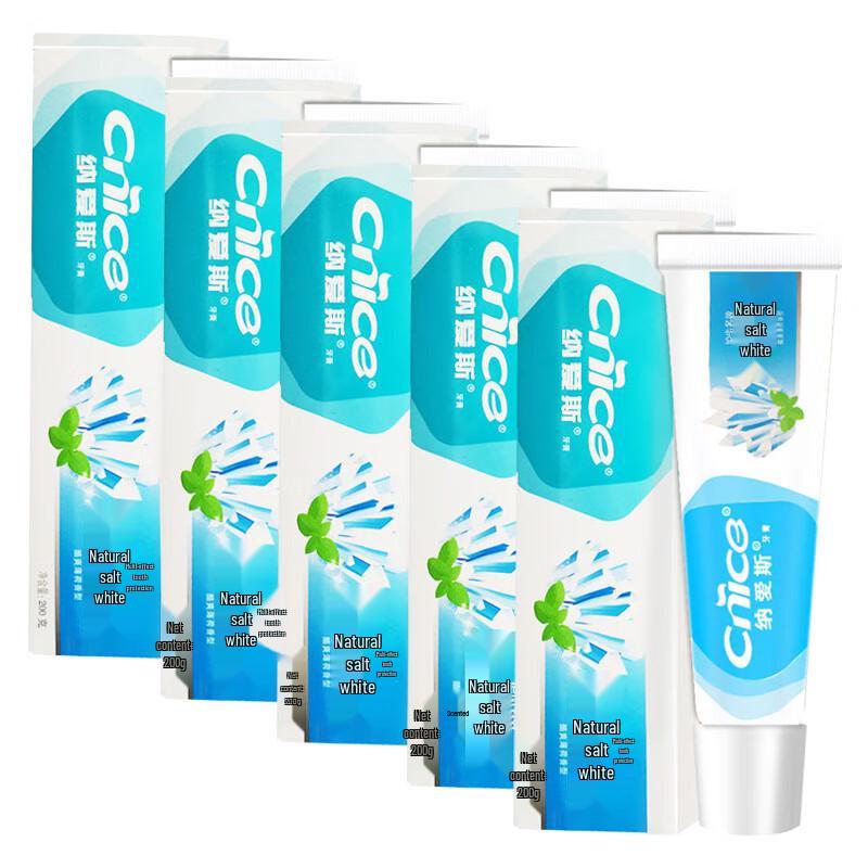 

Naice Natural Salt Cool Mint Toothpaste (5x200g)
