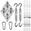 304 Stainless Steel Sun Shade Sail Hardware Kit for Outdoor Rectangular Canopies
