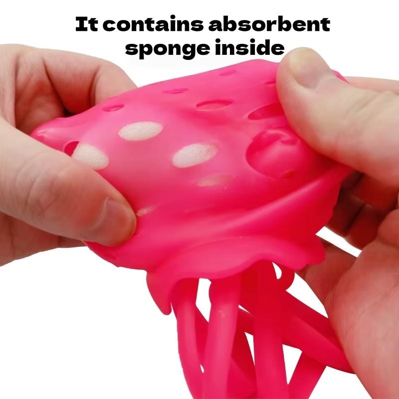 Super Cute Pinch Squeeze Water Octopus Stress Relief Toy  Bathing Playing With Water Shower Decoration Summer Swimming Gifts
