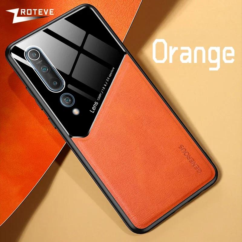 

Чехол Mi10 из искусственной кожи, автомобильный магнитный жесткий чехол для ПК для Xiaomi Mi 10 10T Pro 11T 11 Lite, чехлы для телефонов Xiomi Mi10T Mi11T Mi11 CHINA&Mi 11T Pro оранжевый