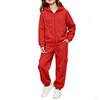 Kids Color Long Sleeve Hooded Sweatshirt Set for Boys Girls Casual Pullover Outfit