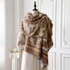 Luxury  Women'S Cashmere Scarf - Winter Warm Tasseled Striped Printed Pashmina Shawl, Foulard & Poncho