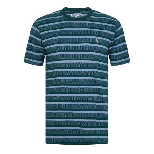 Original Penguin Mens Striped Crew Neck T-Shirt