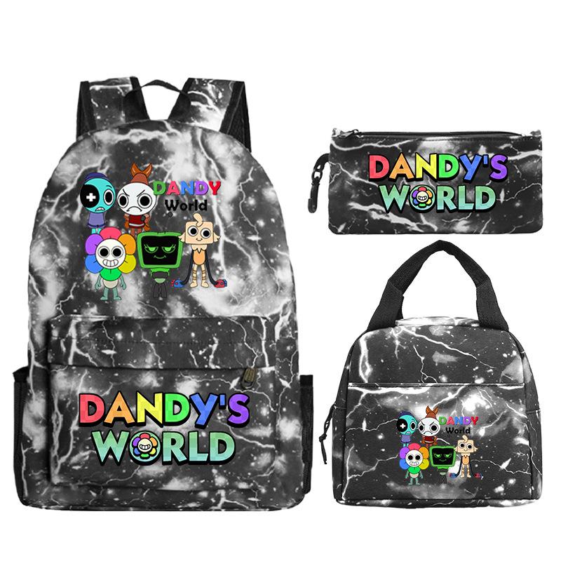 Sac d'étudiant Sac à crayons décontracté Sac à lunch Impression personnalisée Dandy'S World Around